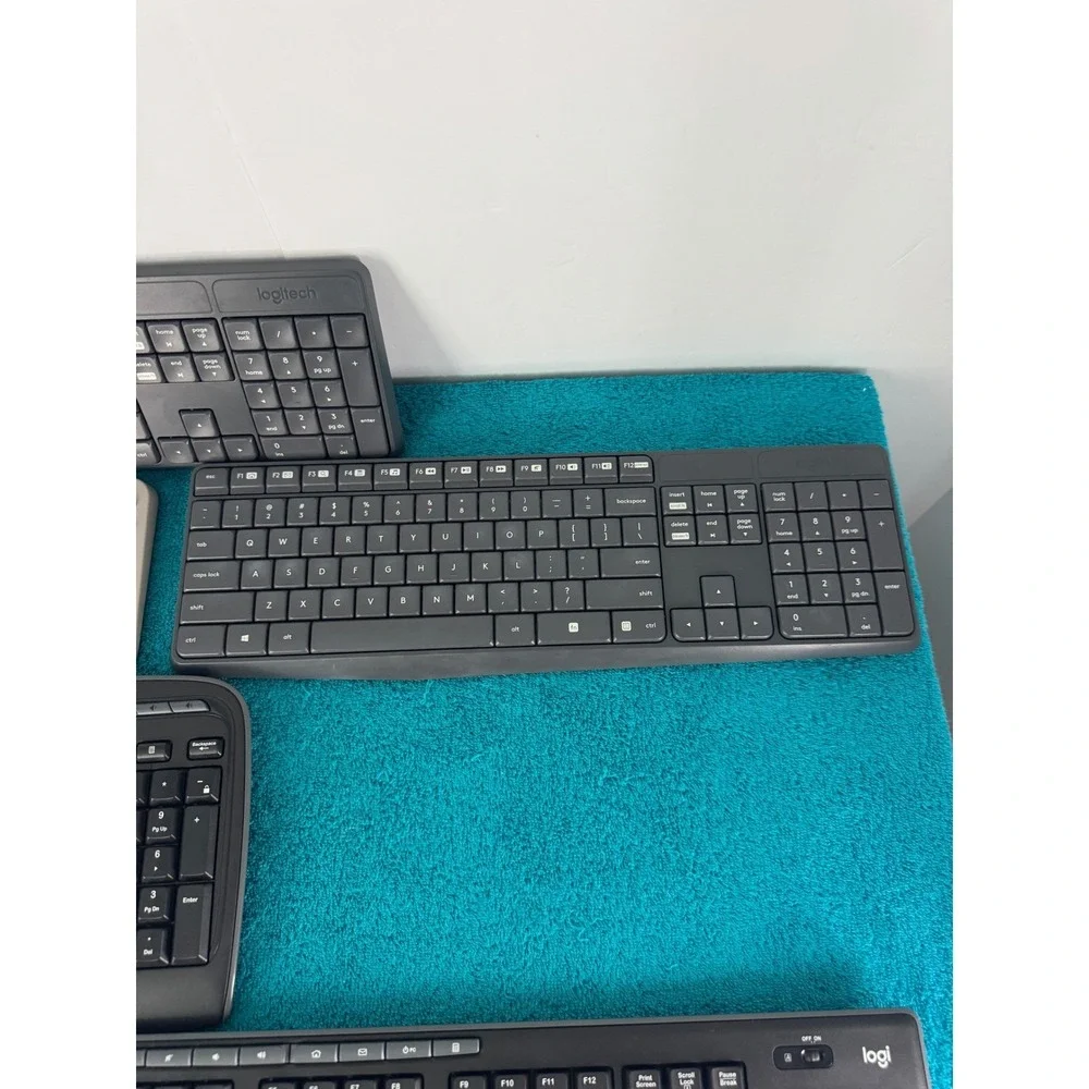 Logitech Wireless Keyboard Lot 5 Mixed Models Gray Black Standard Full Size